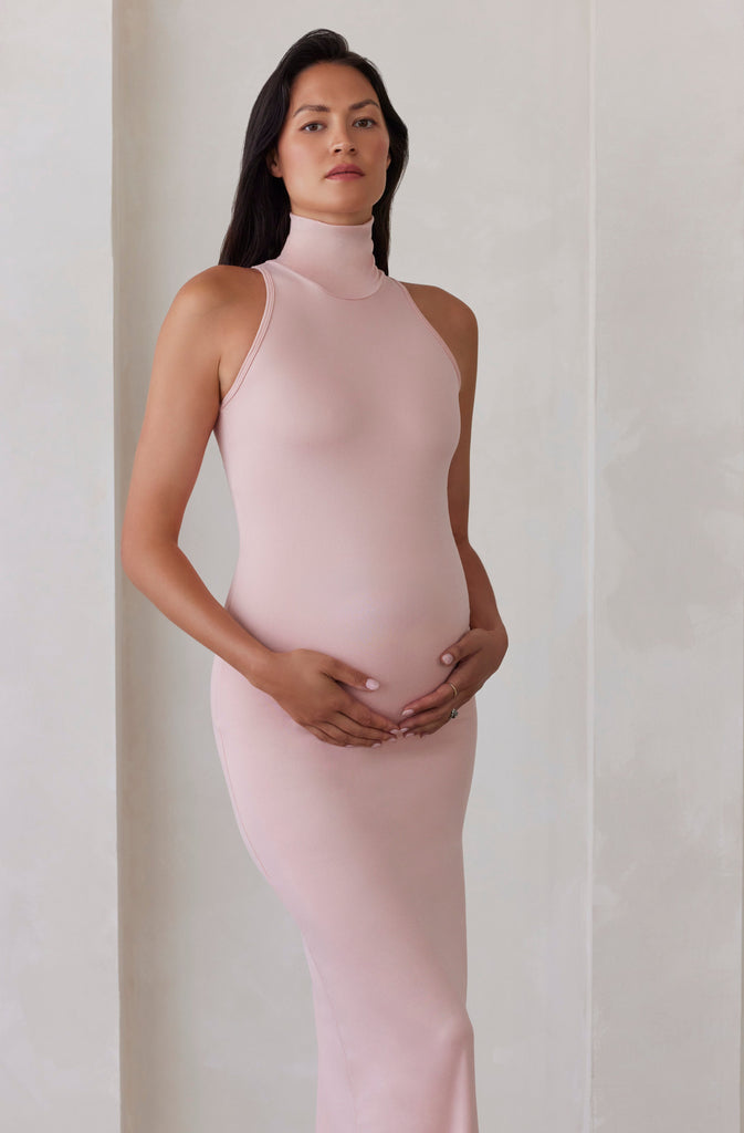 The Serena Dress in Dusty Pink