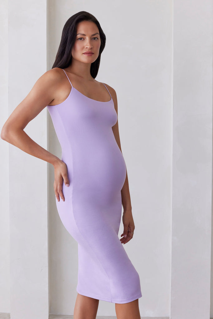 The Brigitte Maternity Dress in Lilac