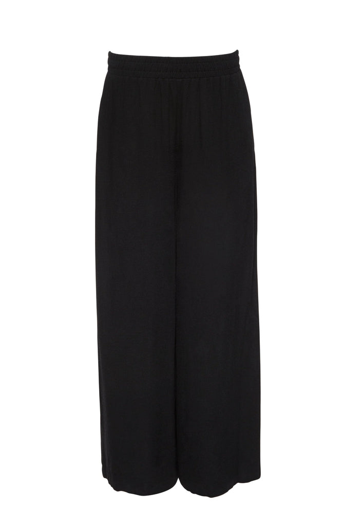 Bumpsuit Maternity Relaxed Linen Pant with elastic waistband in black