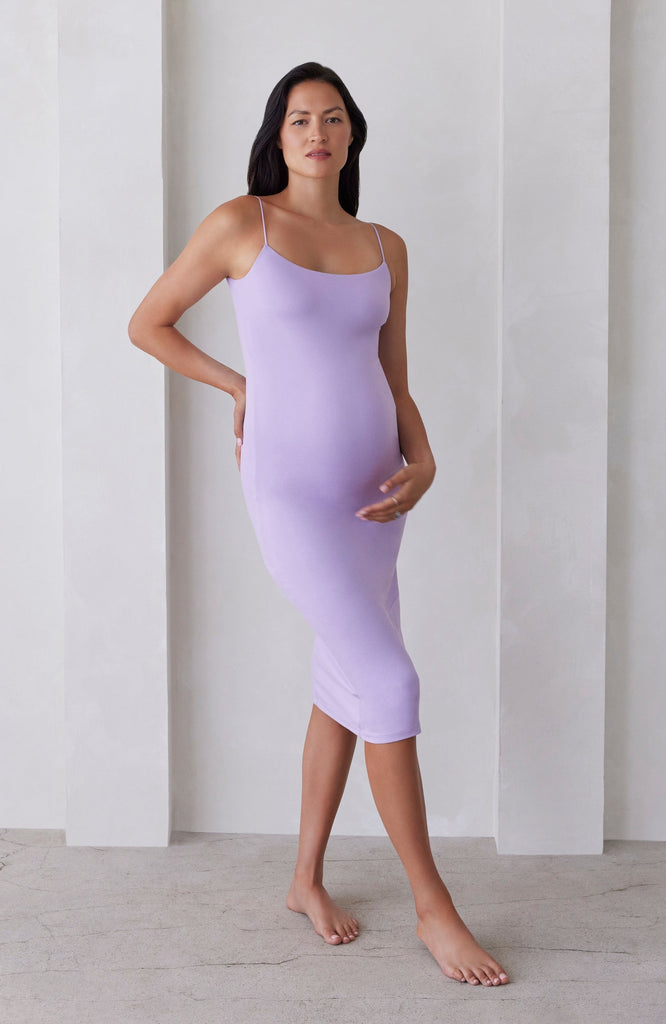 Bumpsuit Maternity The Brigitte Midi Dress in Lilac