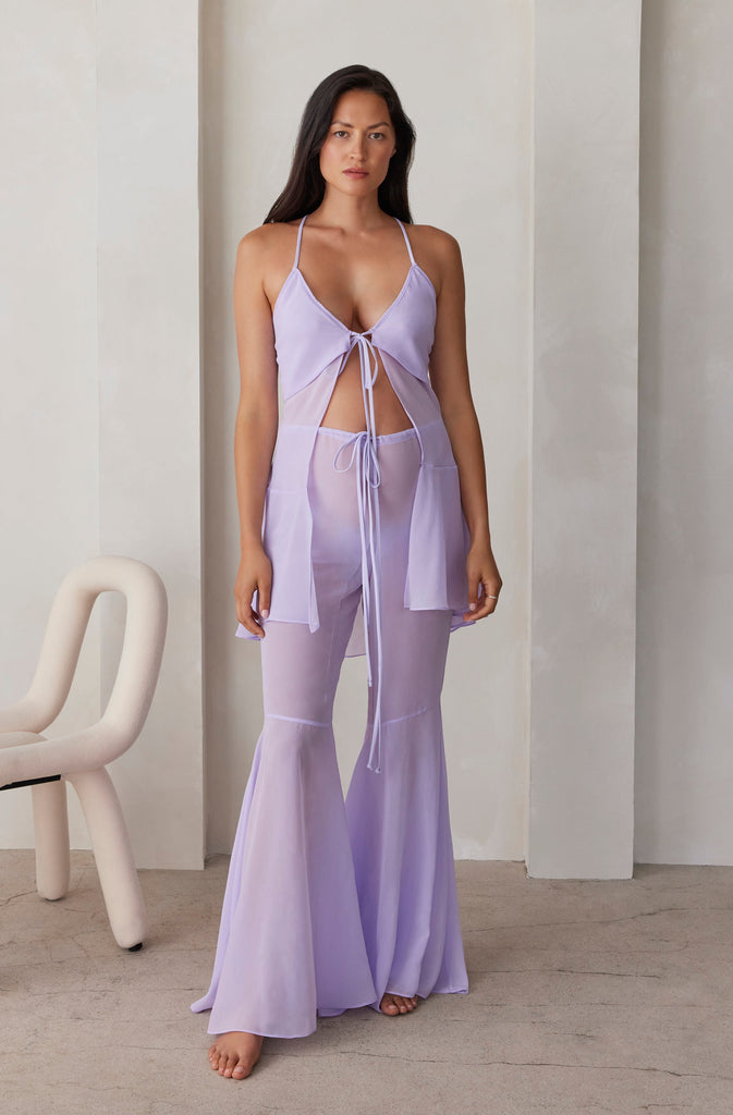 Bumpsuit Maternity the chiffon babydoll top in lilac