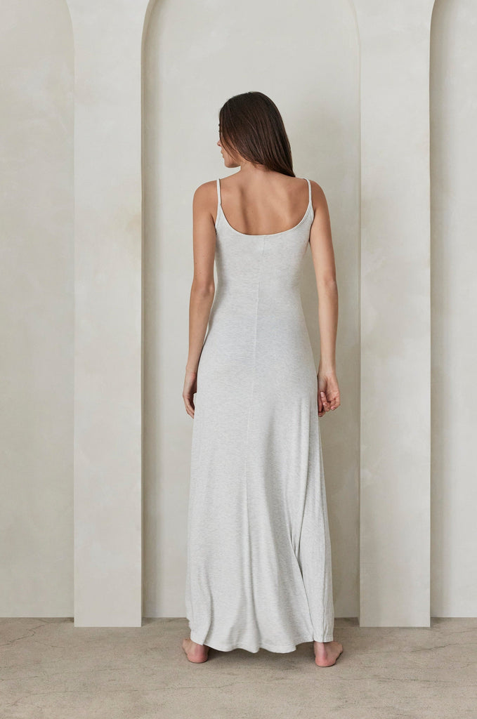 Bumpsuit Maternity The Cloud Cotton Maxi Dress in Heather Grey