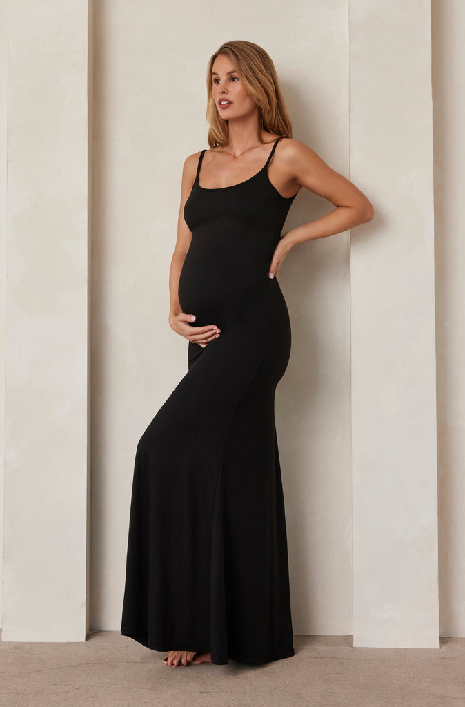 Bumpsuit Maternity the cloud maxi dress in black