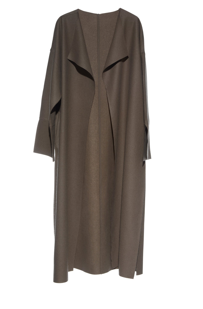 Bumpsuit Maternity The Grace Wool Waterfall Coat in Taupe