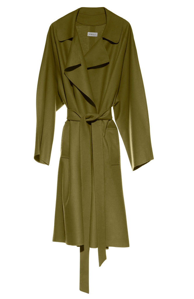 Bumpsuit Maternity The Jacqueline belted wool coat in olive