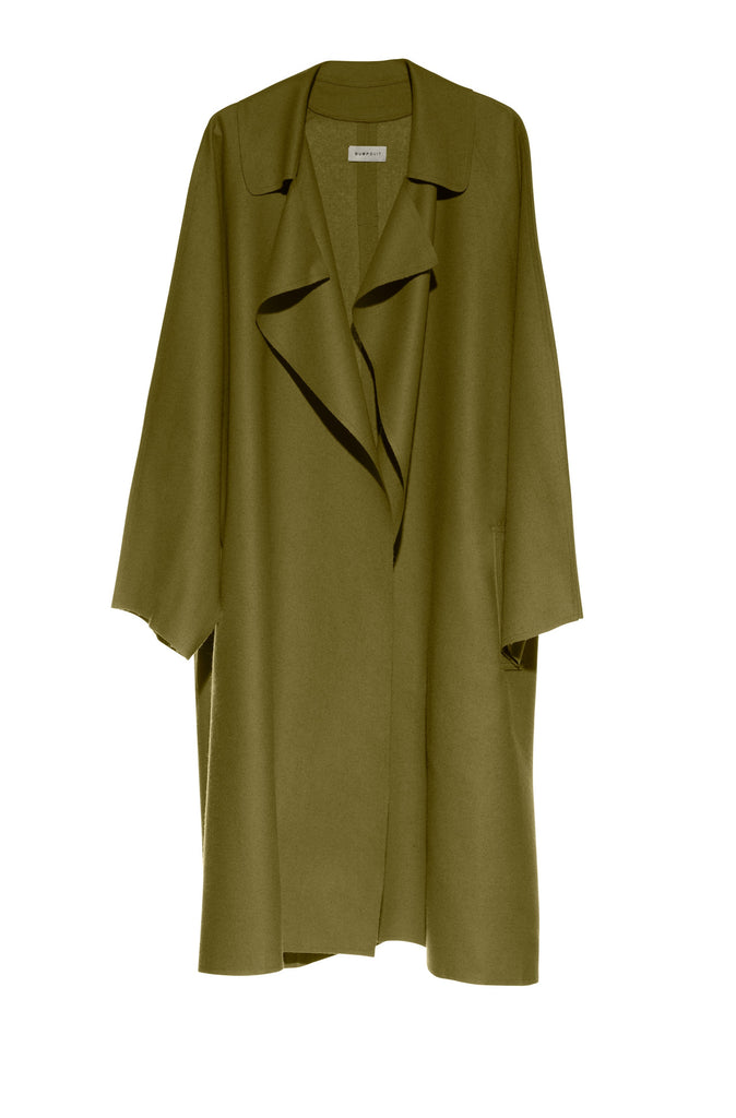 Bumpsuit Maternity The Jacqueline belted wool coat in olive