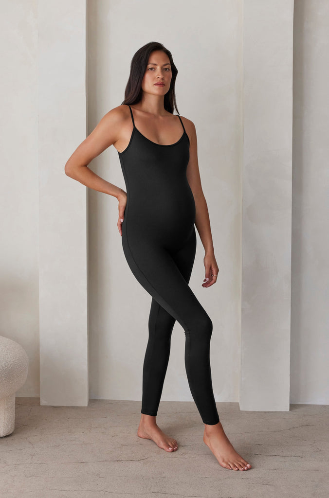 Bumpsuit Maternity the Kate Sleeveless Jumpsuit in Black