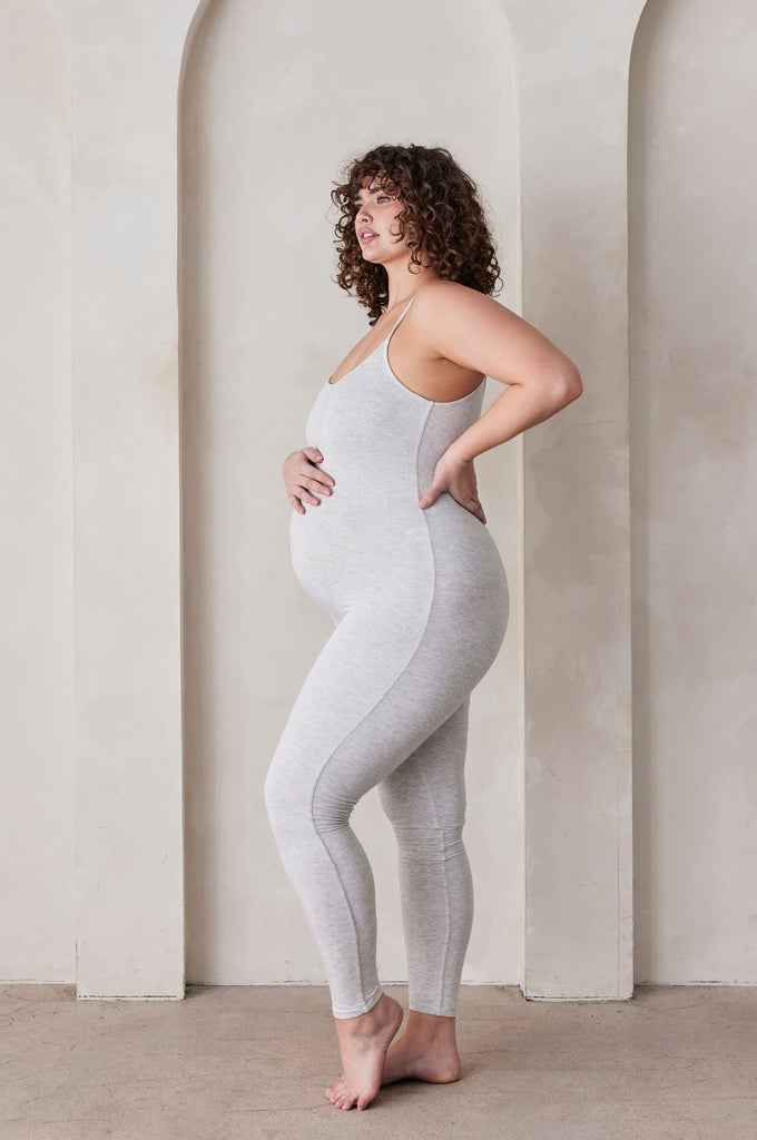 Bumpsuit Maternity The Kate Jumpsuit in Heather Grey