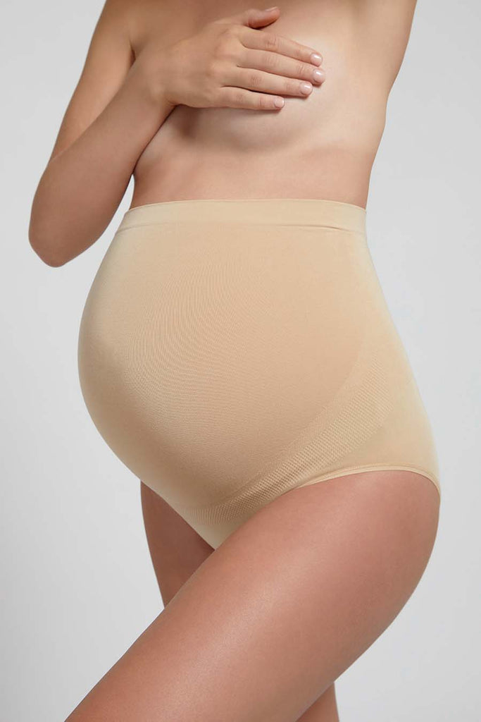 Bumpsuit Maternity The Maternity Luxe Bump Brief in Beige