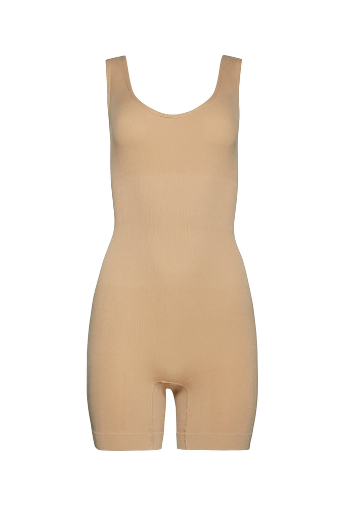 Bumpsuit Maternity Shapewear The Support Bodysuit in Beige