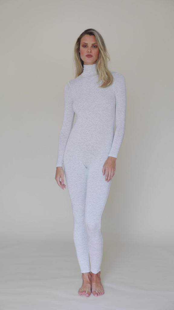 The Penelope Bumpsuit in Heather Grey