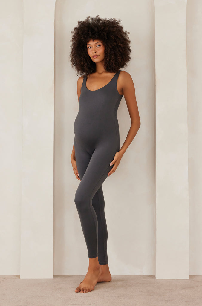 The Lucy Maternity Bumpsuit in Slate