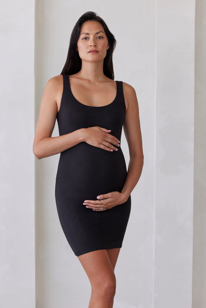 The Anna Maternity Dress in Black