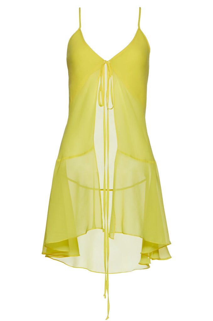The Chiffon Baby Doll Maternity Top in Yellow