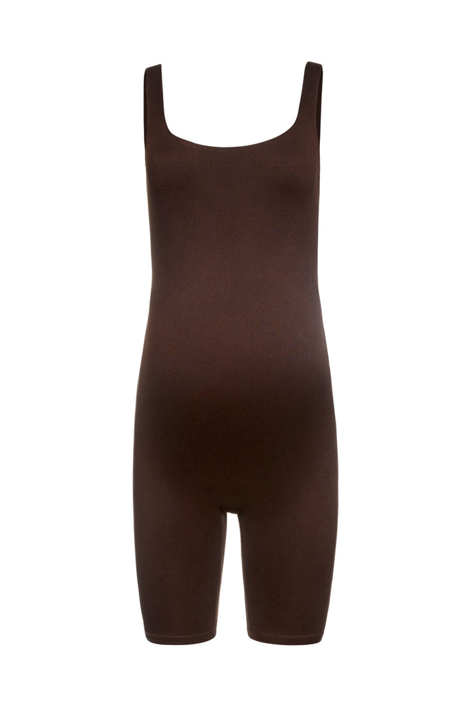 The Cindy Maternity Bumpsuit in Chocolate