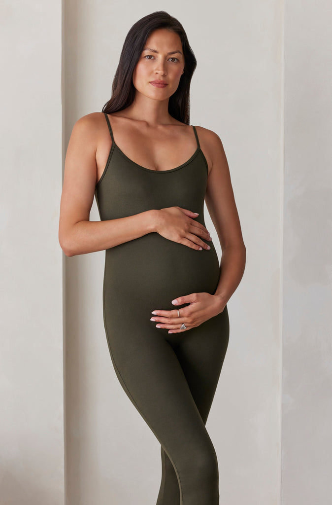 The Kate Maternity Bumpsuit in Olive